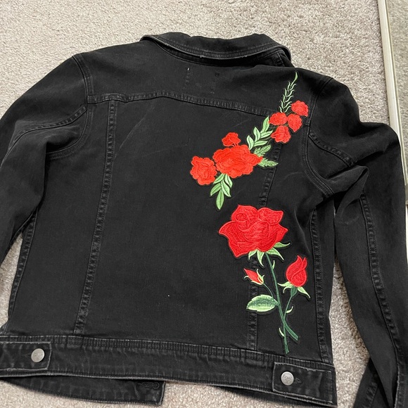 Revice Black Rose Embroidery Jacket Size M - Picture 5 of 5